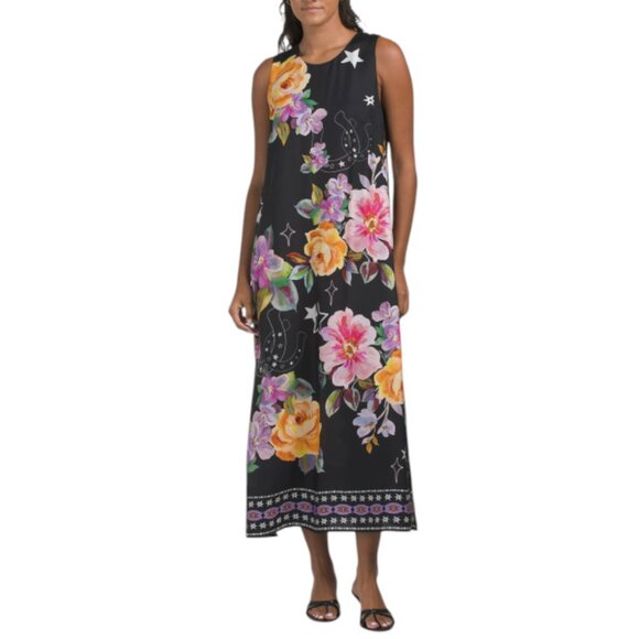 NEW JOHNNY WAS Karolina Tea Length Dress - Picture 1 of 2